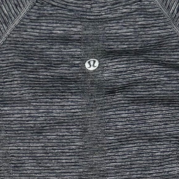 Lululemon Striped Swiftly Tech 2.0 Long Sleeve Shirt Gray Blue Size 8 - Picture 3 of 8